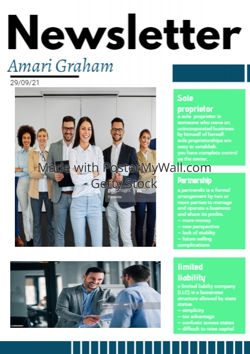 Copy of Orange Custom Branded Newsletter Page | PosterMyWall