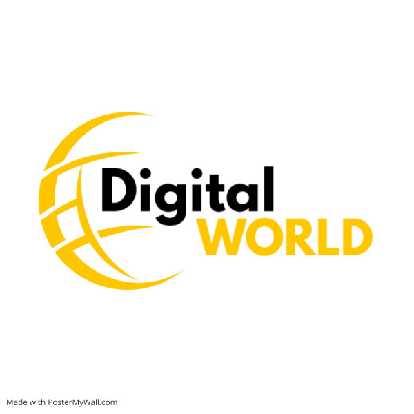 Digital world black and yellow logo