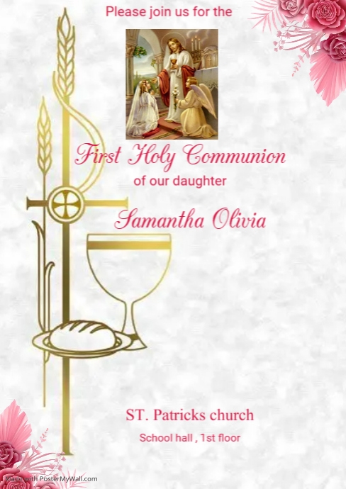 Copy of FIRST HOLY COMMUNION | PosterMyWall
