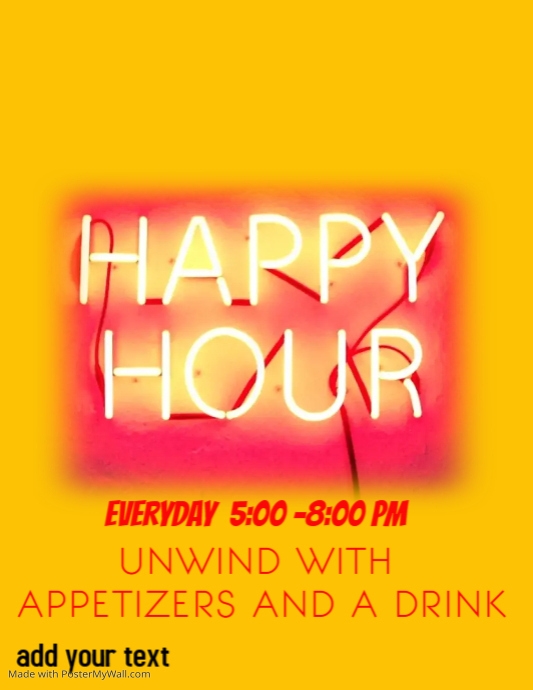 HAPPY HOUR BAR HAPPY HOUY PosterMyWall