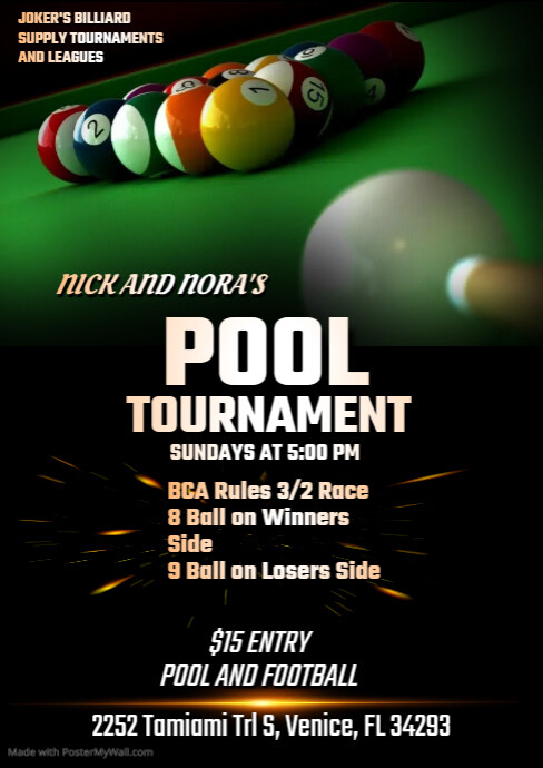 Billiards tournament invitation flyer | PosterMyWall
