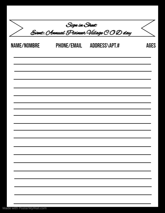 Sign Up Sheet Template (1) | PosterMyWall