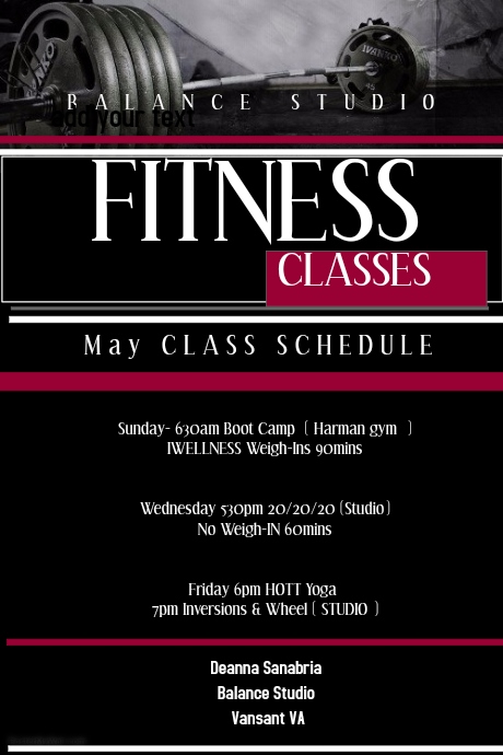 Copy of May classes | PosterMyWall