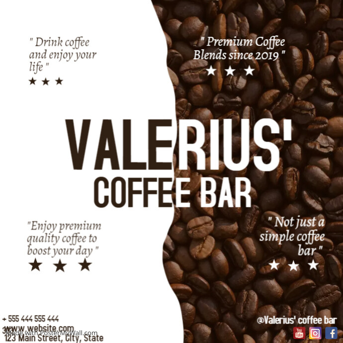 coffee bar instagram post advertisement