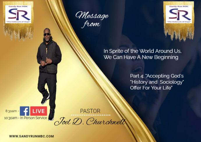 sunday service Postcard template