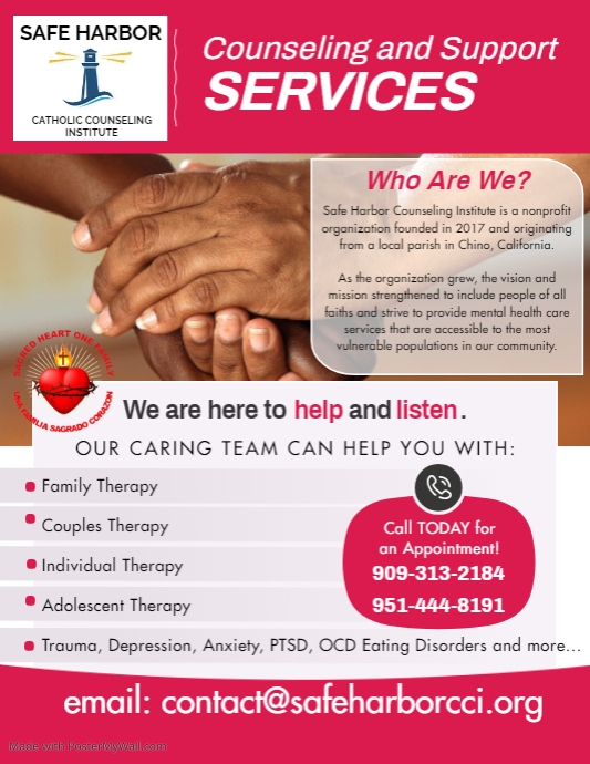 Safe Harbor Counseling Services Flyer Eng. PosterMyWall