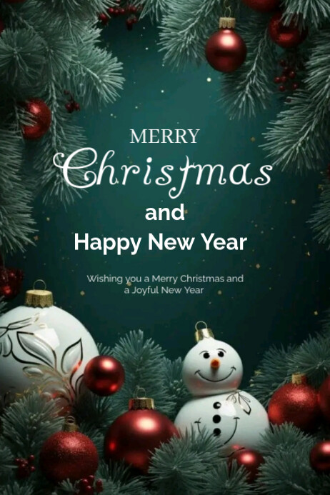 Merry Christmas flyer Poster template