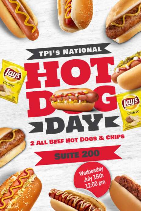 National Hot Dog Day Poster Template | PosterMyWall