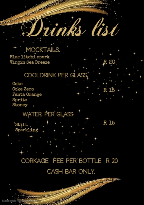 Drinks list | PosterMyWall
