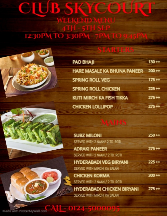 Copy of Copy of Restaurant Menu Template | PosterMyWall