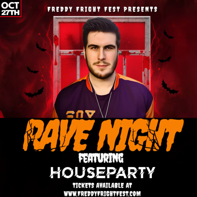 Rave Night Houseparty Promo | PosterMyWall