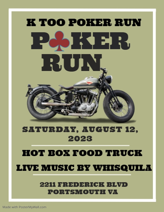 Poker Run Flyer PosterMyWall