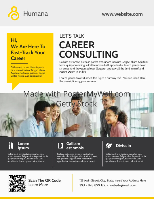 Career Consulting services flyer template des