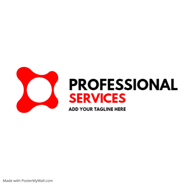 black and red professional services logo