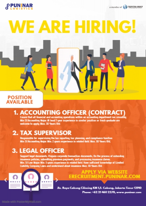 Job Poster Gabungan 2 A4 template