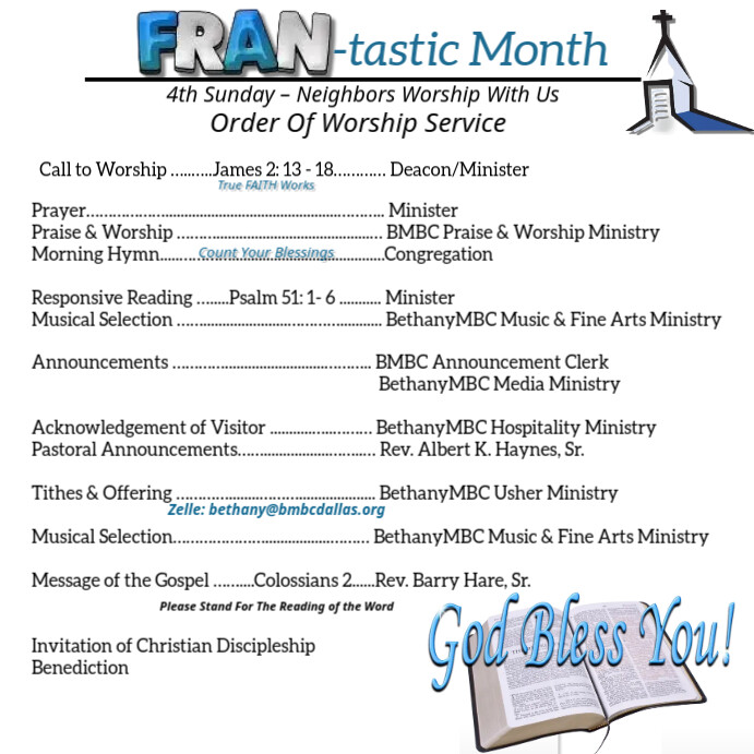 2023 BMBC_Order of service (2) | PosterMyWall