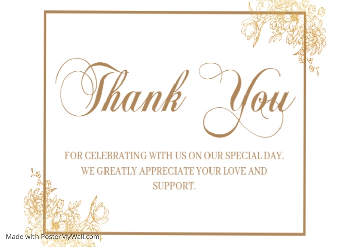 Copy of Wedding Thank You card | PosterMyWall