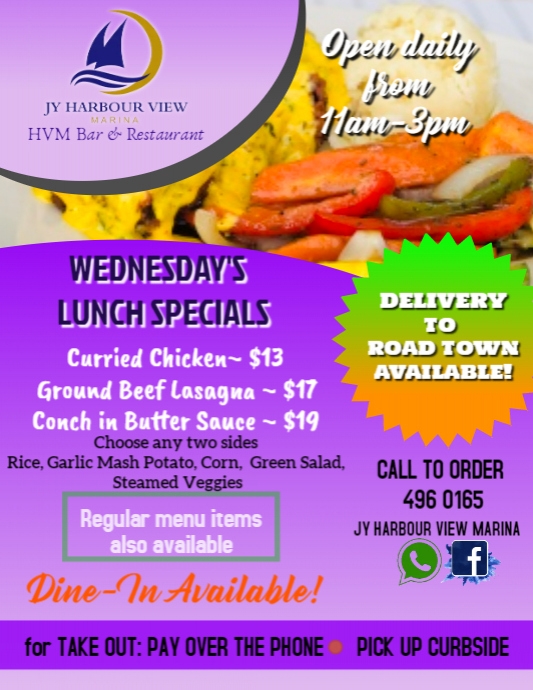Wednesday's Lunch Specials PosterMyWall