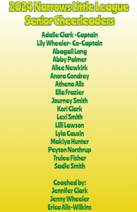 Sr cheer roster | PosterMyWall