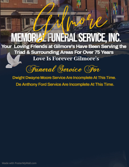 Copy of Gilmore Funeral Home Announcement PosterMyWall