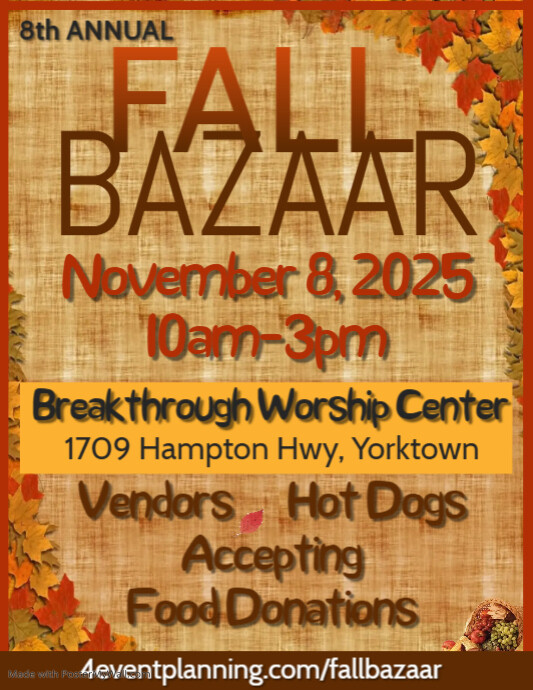 BWC Fall Bazaar PosterMyWall
