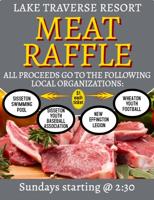 meat raffel Flyer (US Letter) template