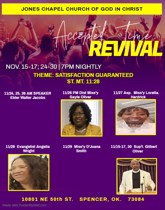 revival worship flyer Poster/Wallboard template