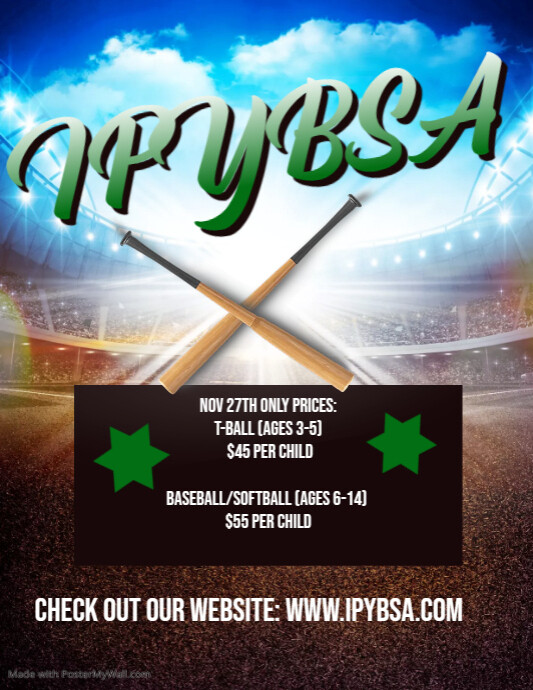 Baseball Game Flyer Poster | PosterMyWall