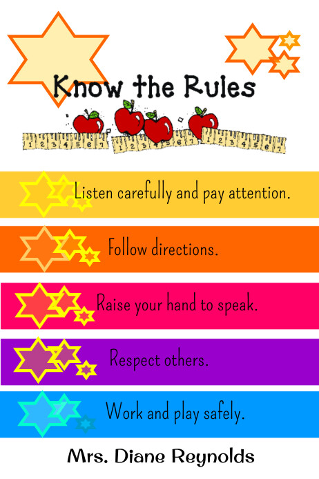 Remember. Rules Copy of Know the rules sign | PosterMyWall