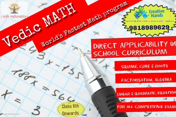 VEDIC MATHS | PosterMyWall