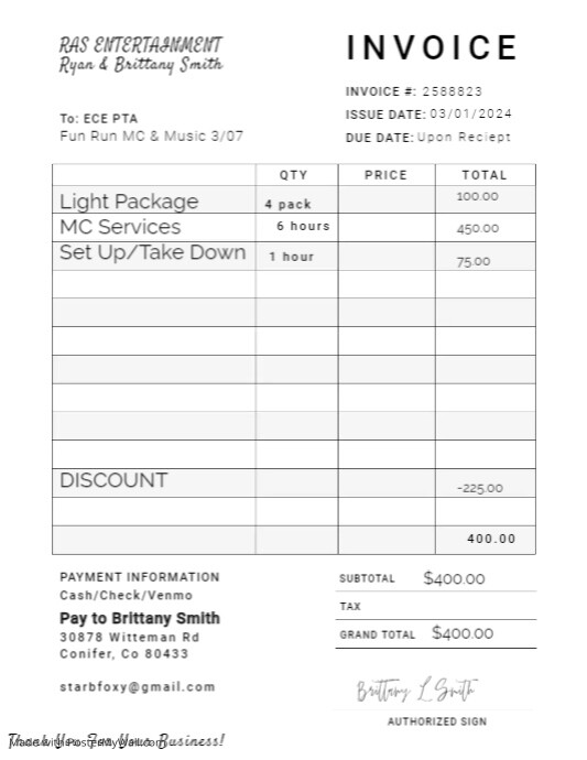 Copy of Business Invoice Sales Receipt Form Flyer | PosterMyWall