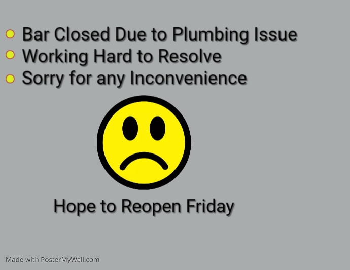 Bar Closed PosterMyWall