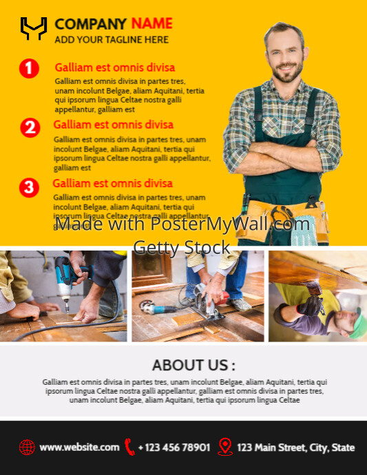 handyman services flyer template design
