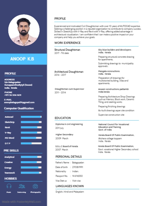 Cv Bio Examples Biography Design Template - CV Resume | PosterMyWall