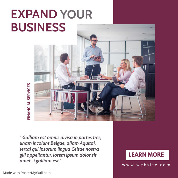 expand your business white and purple colors