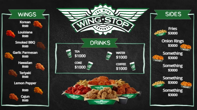 Wingstop Menu PosterMyWall