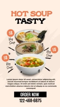 Soup Instagram post flyer template