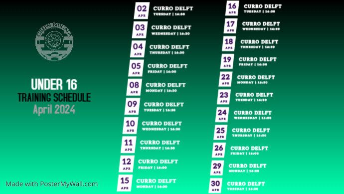 SPORTS TEAM SCHEDULES | PosterMyWall