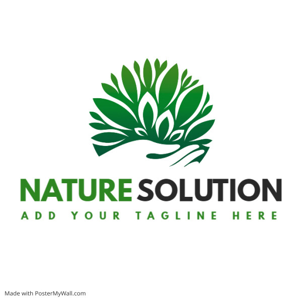 nature solution green and black design templa