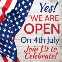 4th July Business Hours - Social Media Instagram Post Template Instagram-bericht