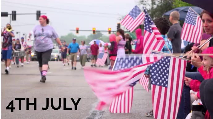 4th July Digital Display (16:9) template