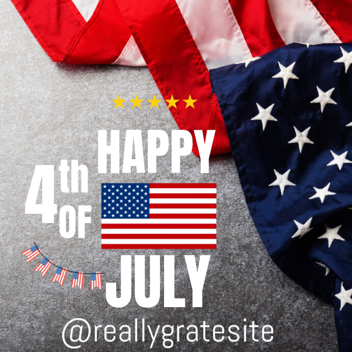 4th July Instagram Post template