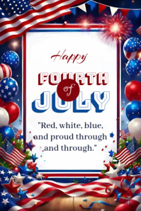 4th July โปสเตอร์ template