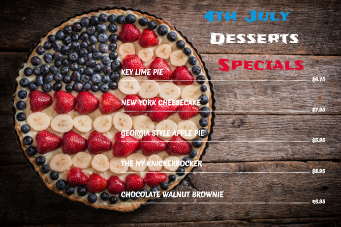 4th july desserts Affiche template