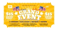 4th July Event Ticket Template Ibinahaging Larawan sa Facebook