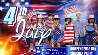 4TH july indepdence day children's party Заголовок блога template