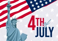 4th July Independence Celebration banner post template