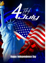 4th July Independence Day flyer Pamflet (VSA Brief) template