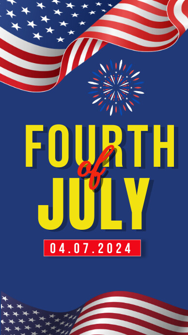 4th July Instagram Post Instagram-verhaal template