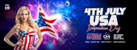 4th july night party facebook cover template